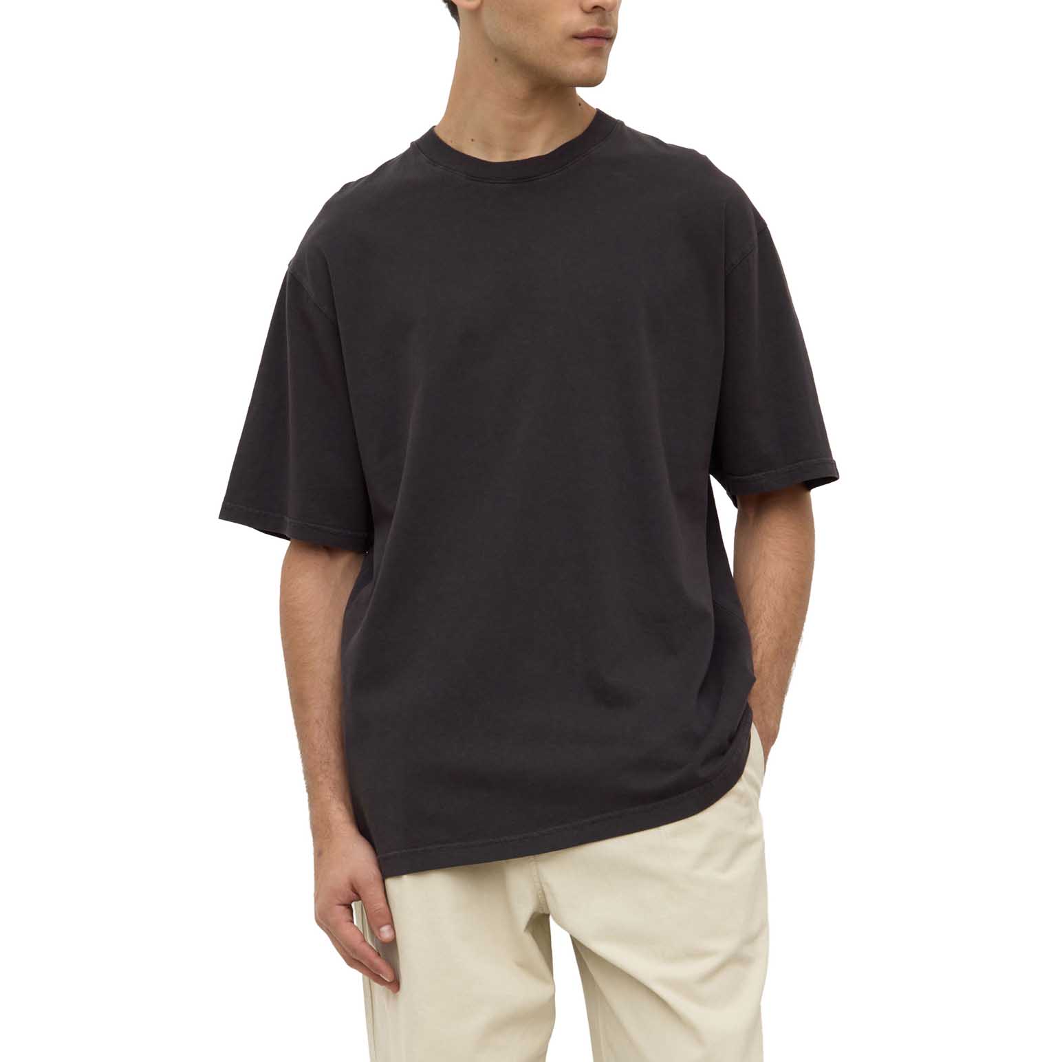 Assembly Label Knox Organic Oversized Tee Washed Black